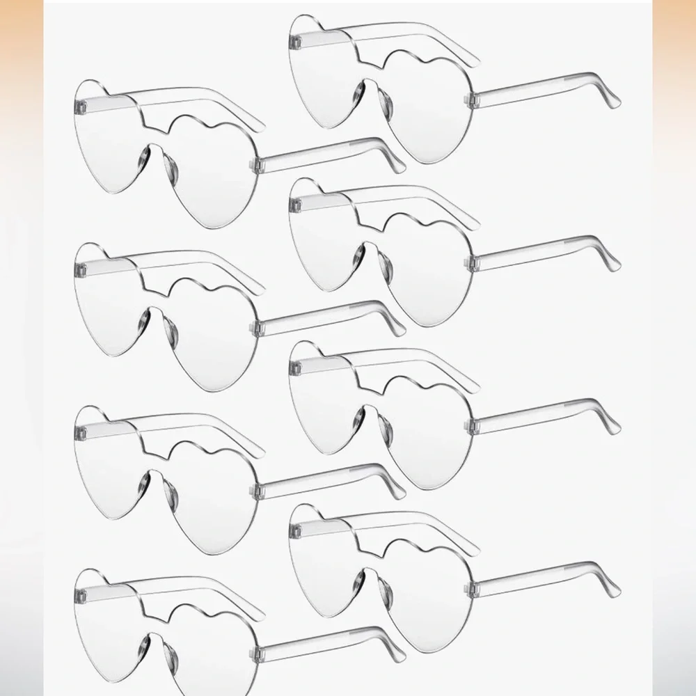 22 pairs of Clear heart party eye glasses new